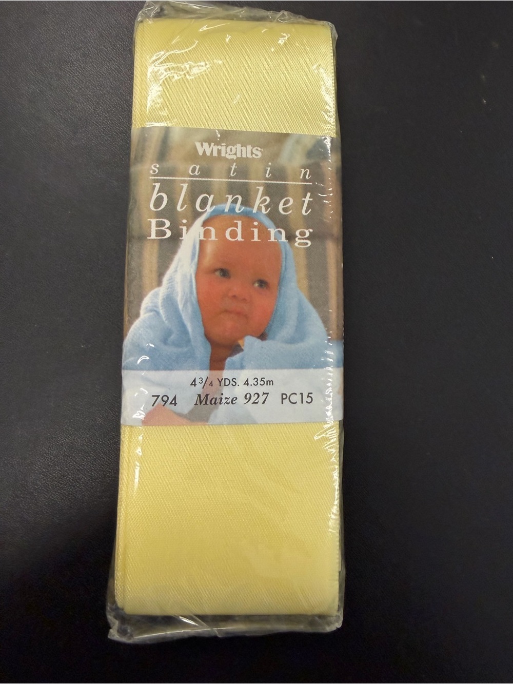 Satin blanket binding yellow